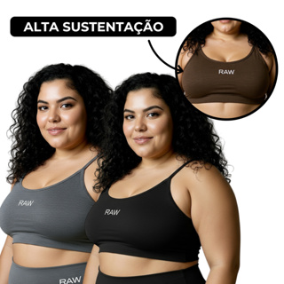 Top Academia Plus Size Feminino Fitness Tecido Duplo Alta Sustentação em Oferta na Shopee