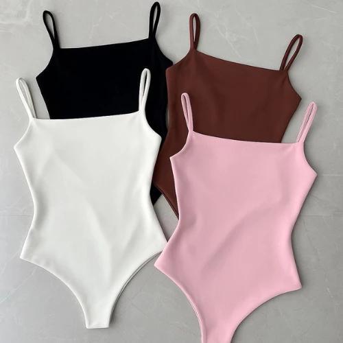 KIT Com 4 Body Collant Bori Bodi De Alçinha Regata Com Decote Quadrado Versátil Casual Moda Tendência. em Oferta na Shopee