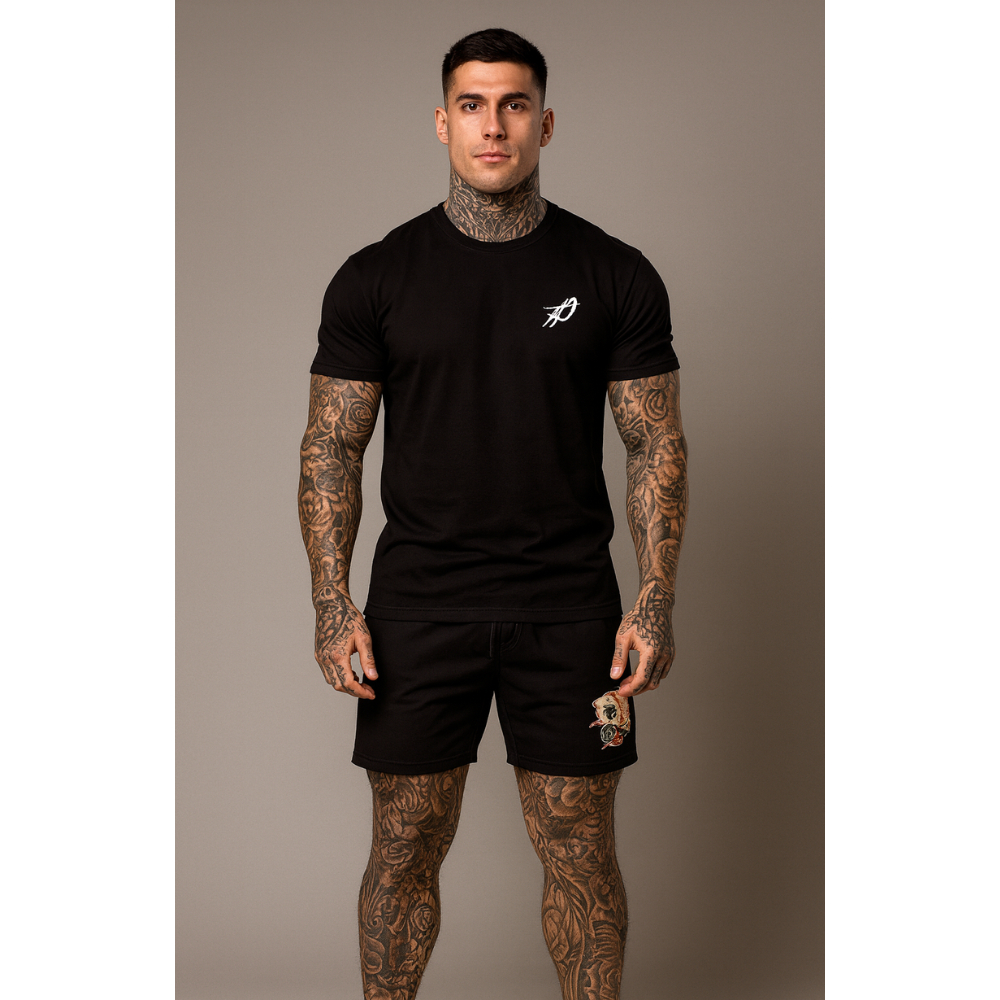 Kit Camisa Masculina Estampada Lançamento Algodão 100% + Bermuda Tactel  Academia  Caminhada