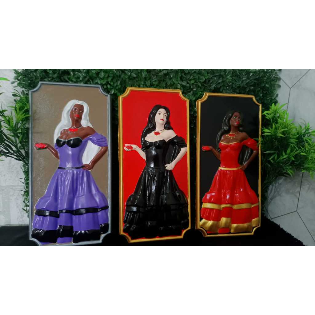 Imagem Pomba Gira Maria Padilha/ Dama da Noite/ Tatá Mulambo/ Sete Saias Quadro Decorativo Umbanda Candomblé
