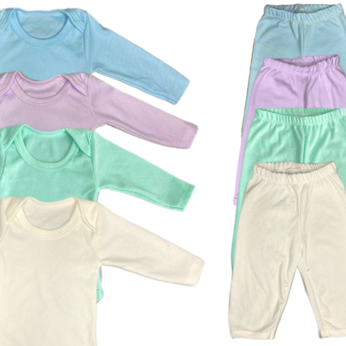 kit 4 peças bodys mijão canelado ribana para bebe infantil