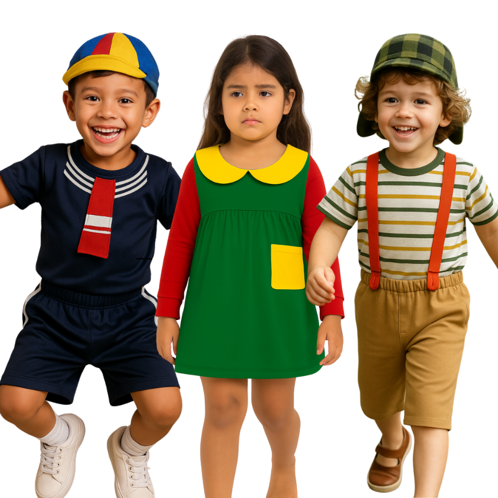 Fantasia Turma do Chaves Infantil  Chaves Kiko e Chiquinha Festa Turma do Chaves em Oferta na Shopee