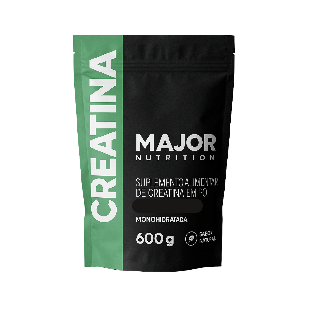 Creatina Monohidratada Importada 100% Pura em Pó 600g Major Nutrition | Força, Energia e Ganho Muscular