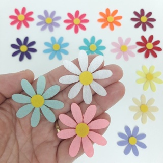 Flor Margarida Aplique de Feltro 50,100 ou 200 Unidades Recorte a Laser Mod 2 em Oferta na Shopee