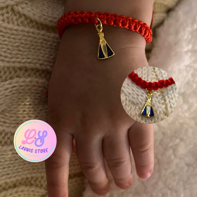 pulseira baby com pingente de nossa Senhora Aparecida
