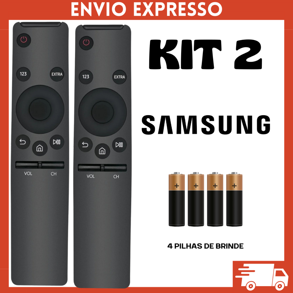 Controle Remoto para Samsung Smart TV 4K LCD LED Tamanhos 32 a 65 Polegadas