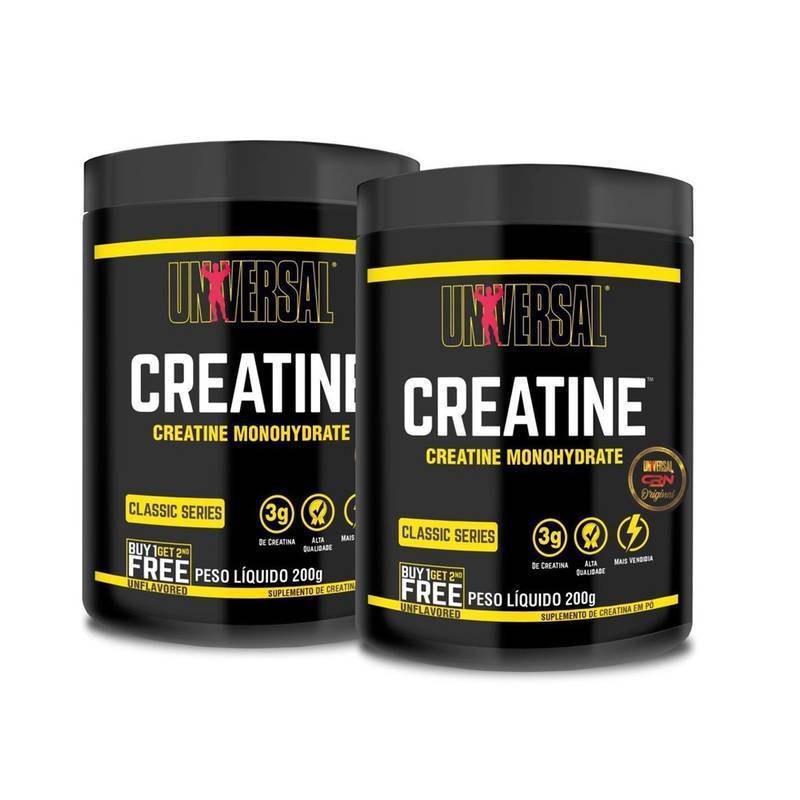 Creatine Monohydrate Creatina Monohidratada em Pó Combo 2x 200g Cada (400g) - Universal Nutrition