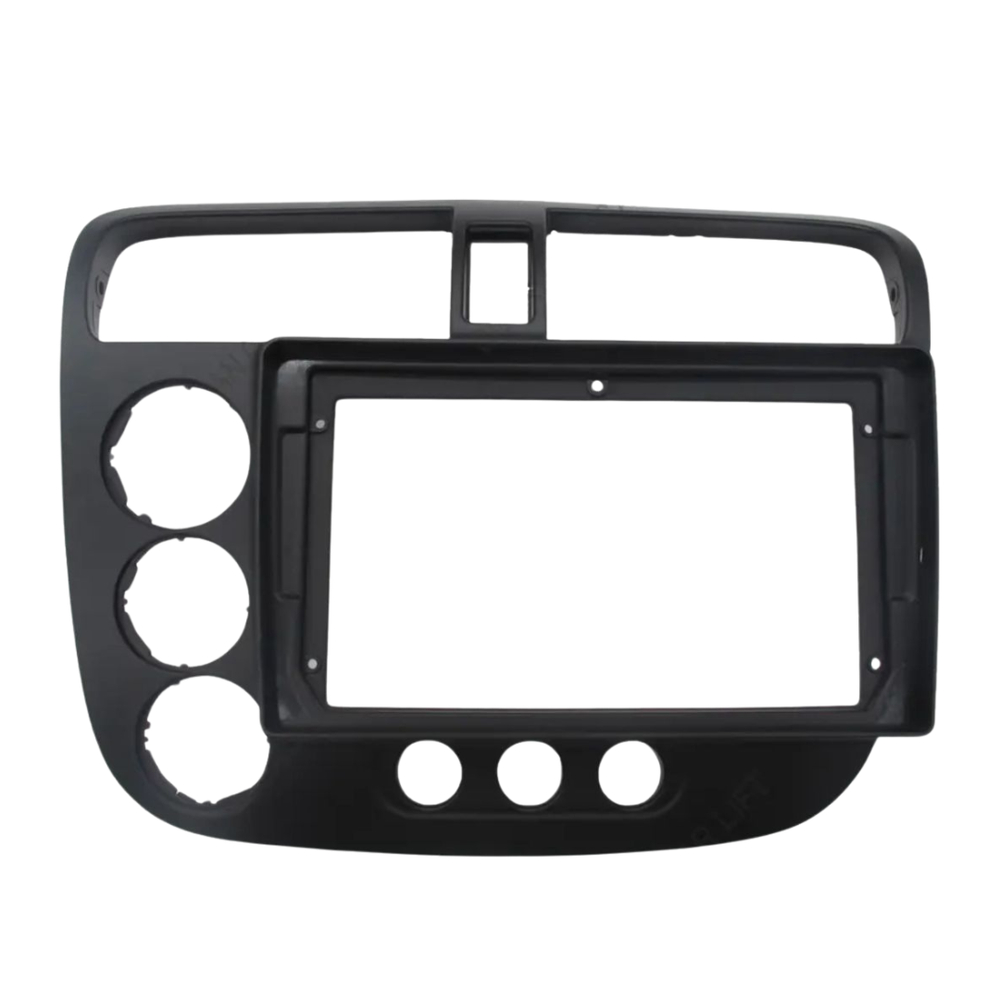 Moldura 9 Polegadas  Honda Civic 2001 A 2006 Painel Multimídia 2din Preto Fosco Alto  Acabamento em Oferta na Shopee