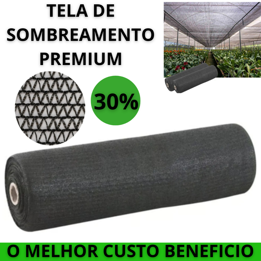 Sombrite Tela Sombreamento Nortene 30% Proteção UV Plantas Horta Jardim Garagem Viveiro 20X3