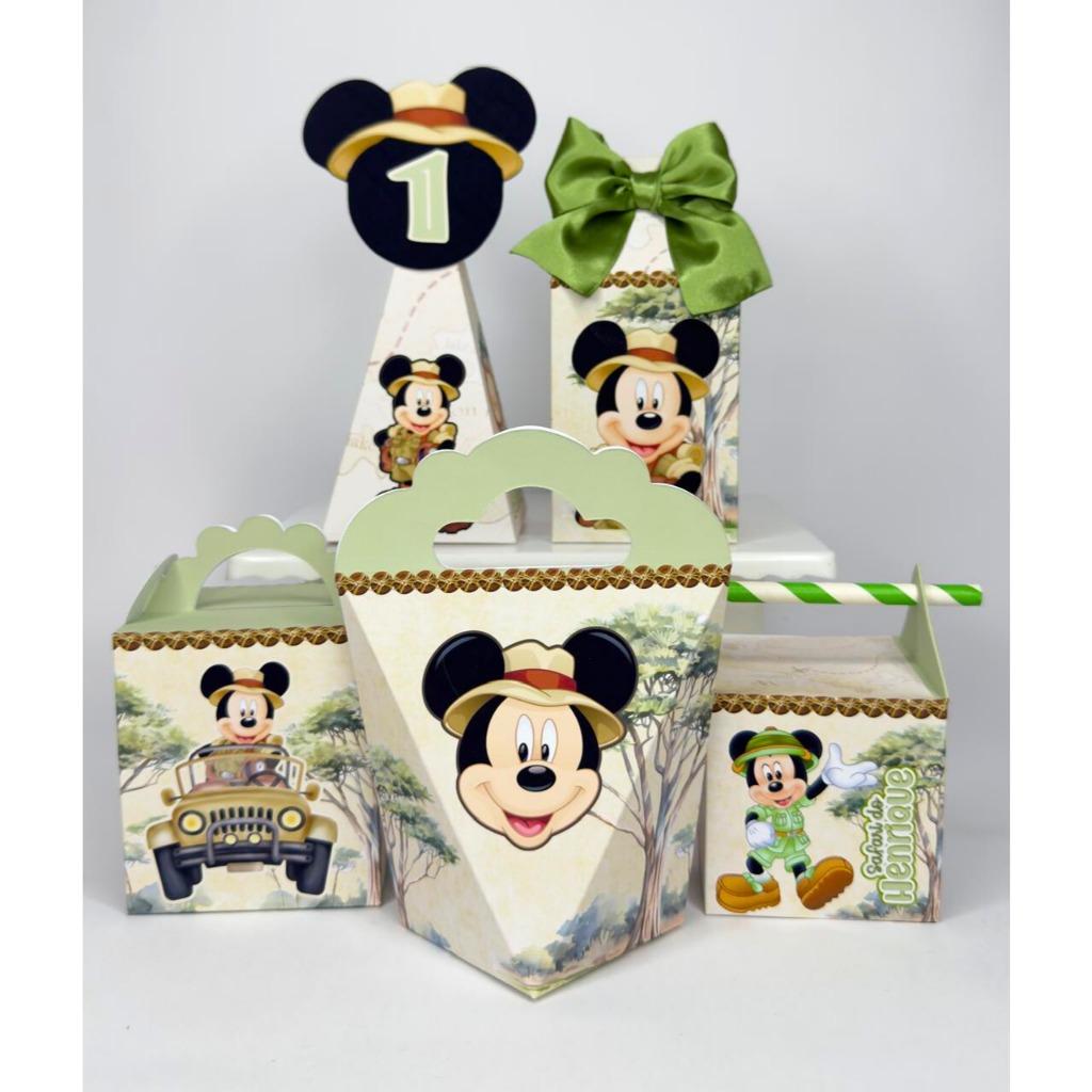 Personalizados Mickey Safari Clean PEGUE E MONTE