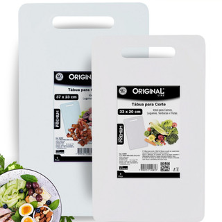 Kit Com 2 Tábua De Corte Superchef Pvc Cozinha Original Line de Churrasco Corte Carnes Br…