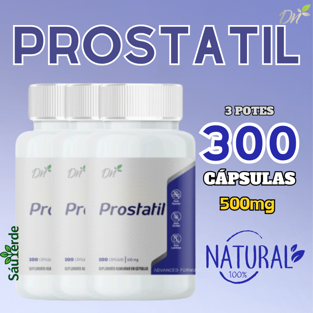 Prostatil Saúde Masculina – Suplemento para Próstata e Bexiga 100/200/300 Cápsulas