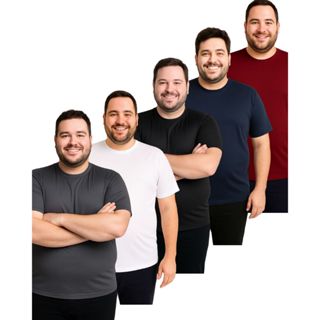 Kit 5 CAMISETAS PLU SIZE(g1g2g3)  DryFit Masculina -  Treino Academia Esportes Exercícios Corrida em Oferta na Shopee