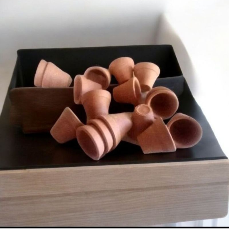 mini vaso de barro cerâmico / dedal/ kit 50 unidades.