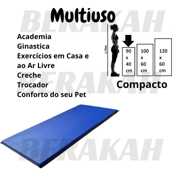 Kit 2 Colchonetes D23 90x40x2cm Espuma para Academia, Creche, Escola e Atividades Físicas