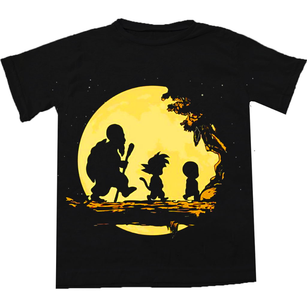 Camisa masculina Básica Camiseta Alta Qualidade 100% Algodão Estampa Goku Lua Do Tamanho 2 ao GG