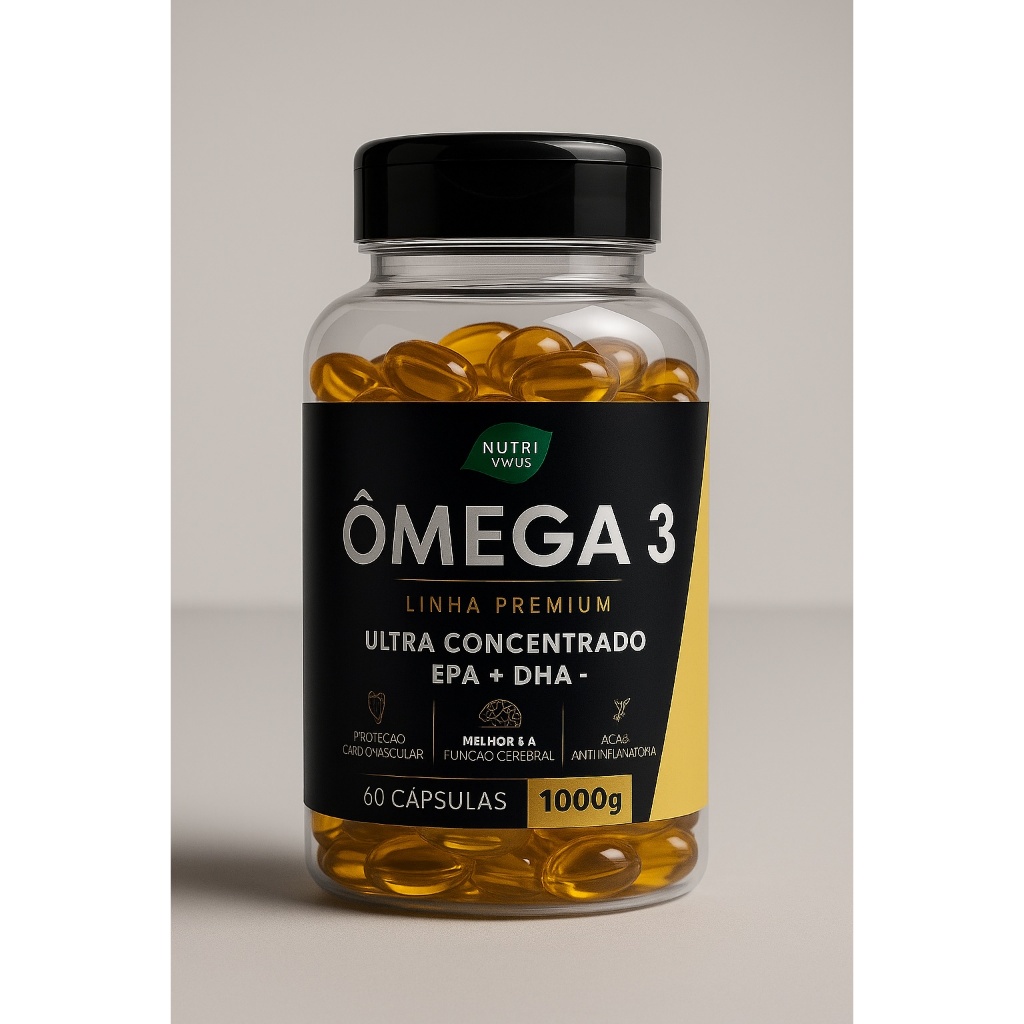 Omega 3 1000m - Omega 3 Livre De Metais Pesados Original Nutri vivus
