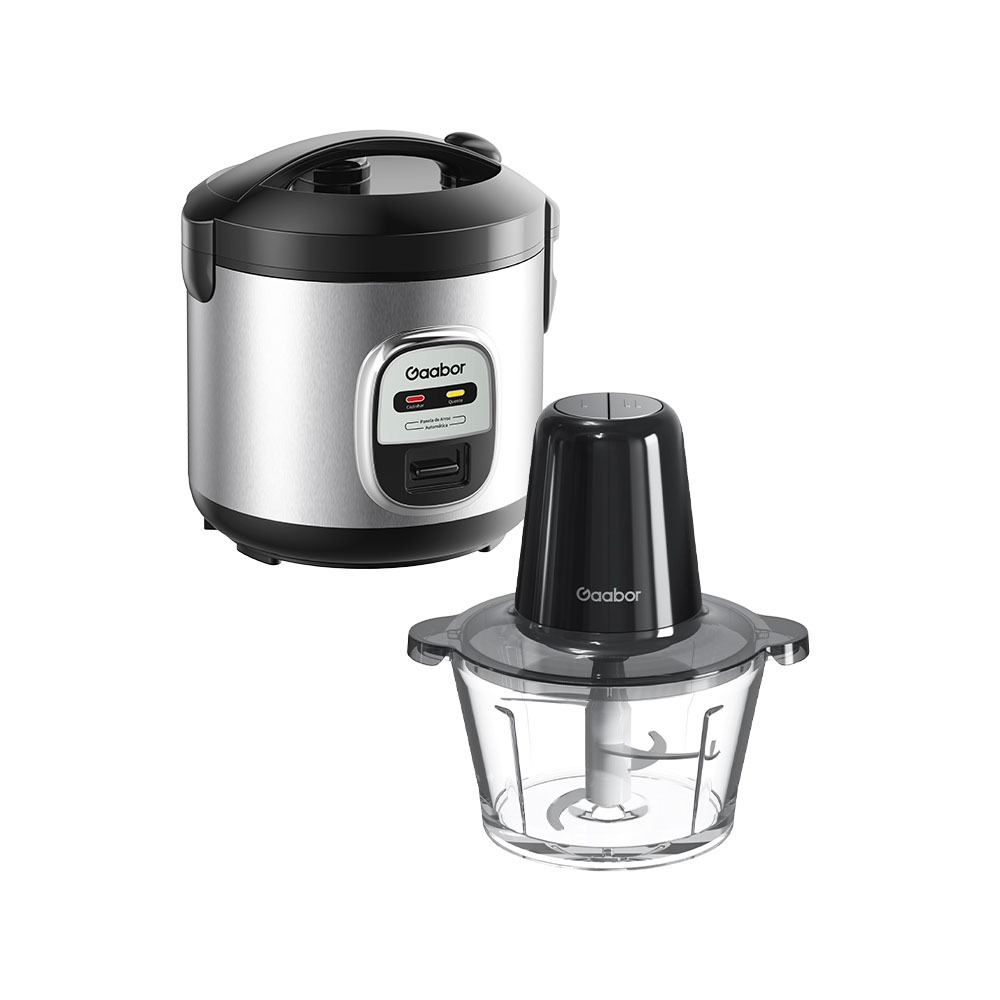 [Venda em Conjunto] Gaabor Panela de Arroz 1L RC20M + Processador Multislice 2L MG-15M02A em Oferta na Shopee