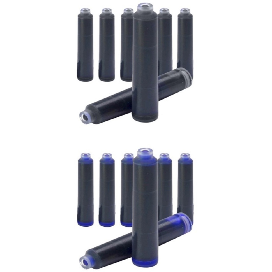 Kit 6 Cartucho Refil para Caneta Tinteiro Gold Pen