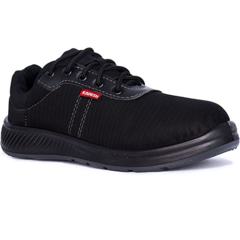 Tênis de Amarrar Preto Kadesh CA42616 Moderno, Leve, Bonito, Confortável, Resistente, Unisex, Transpirável, BIco de PVC. em Oferta na Shopee