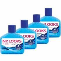 Gel Fixador NY Looks Azul 240g Mega Forte Fator 4 Sem Álcool – Kit c/4 UNIDADES