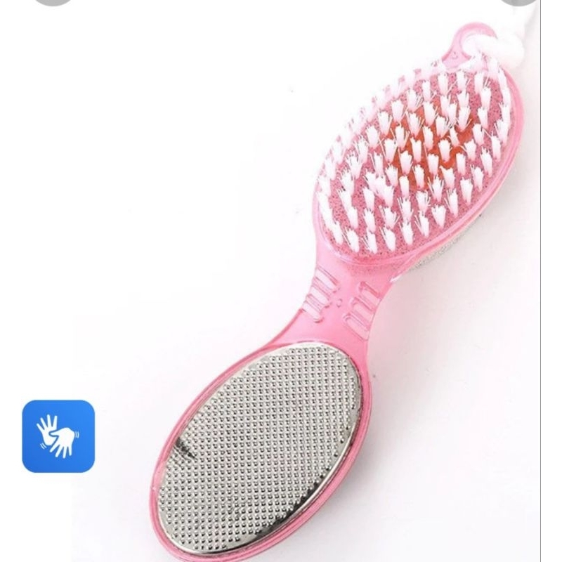 2 kits  4 funções em 1 .. Escovas de unhas e pés,  Ralixa de aço, lixa para os pés, Pedra Pomes.Globalmil.. em Oferta na Shopee
