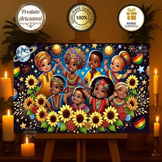 Quadro Decorativo Erês Umbanda, Candomblé, Ibeji, Cosme Damião e Doum, Dia das Crianças Altar em Oferta na Shopee