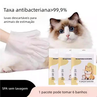 Novas luvas para gatos; luvas para banho de gatos; luvas descartáveis para pets; luvas umedecidas para cães; luvas em Oferta na Shopee