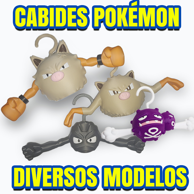 Cabide Pokémon Criativo com Braços | Estilo Geek | Organizador Divertido