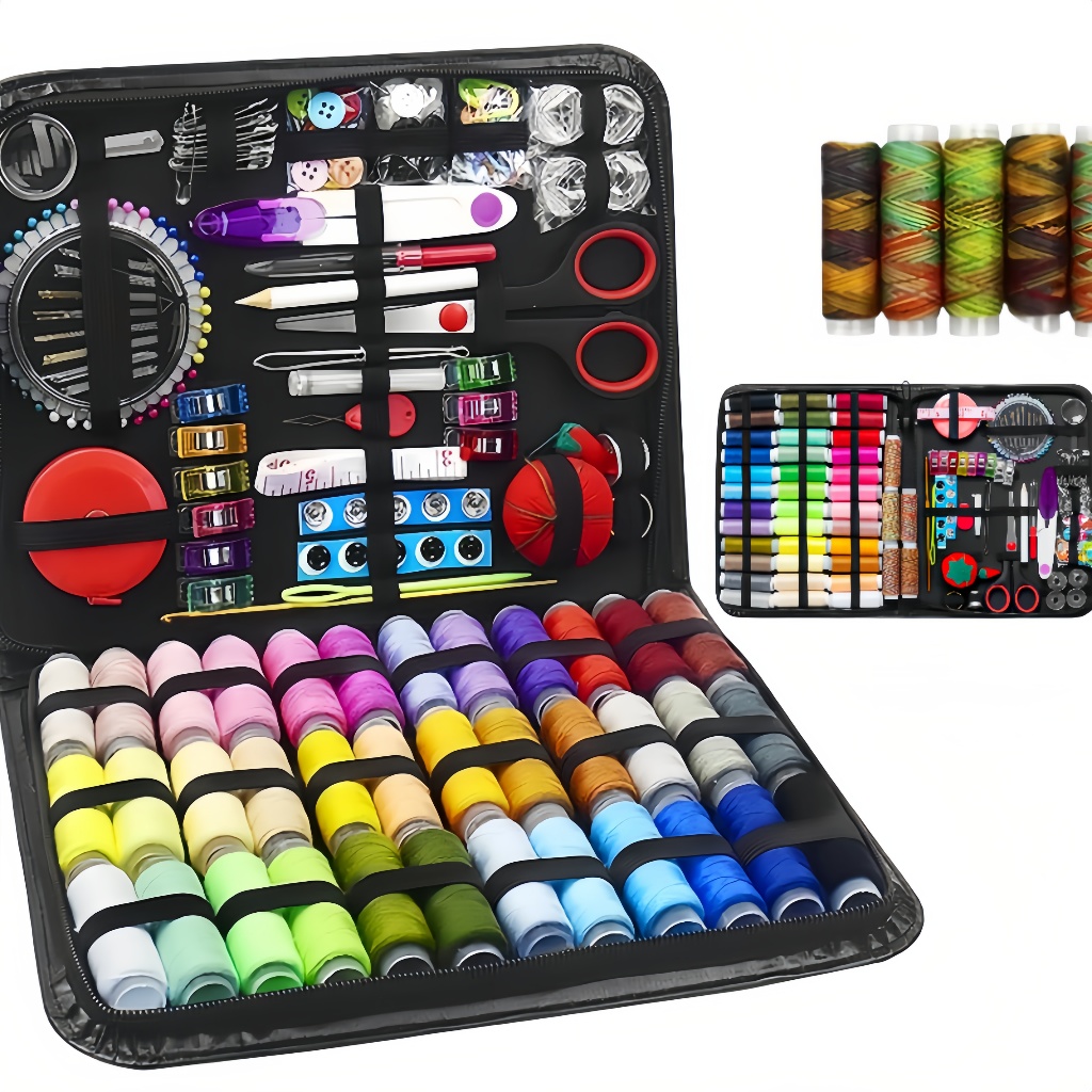 128/229pçs Kit De Costura Portátil Para Viagem Em Casa Ferramentas Profissional De Emergência em Oferta na Shopee