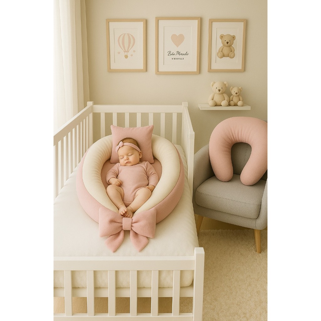 Ninho Redutor De Berço e Almofada Amamentação 400 Fios Várias Cores em Oferta na Shopee