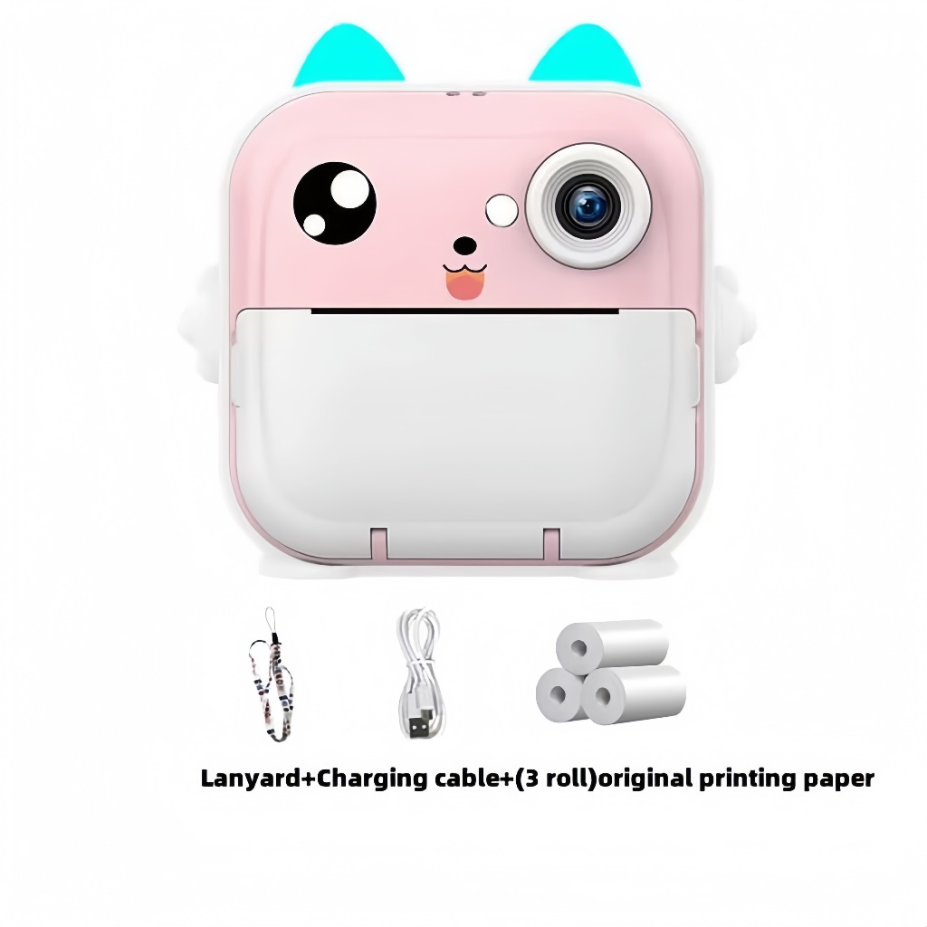 Câmera De Impressão Instantânea Para Crianças Vídeo Fotografia Digital Fotográfica Toy Mini Impressora Térmica Boy Girls em Oferta na Shopee