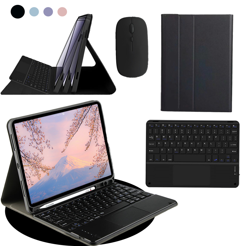Capa protetora para Xiaomi Redmi Pad SE (11") /Redmi Pad 2  Com teclado touchpad ABNT2 + mouse sem fio (Com Ç )
