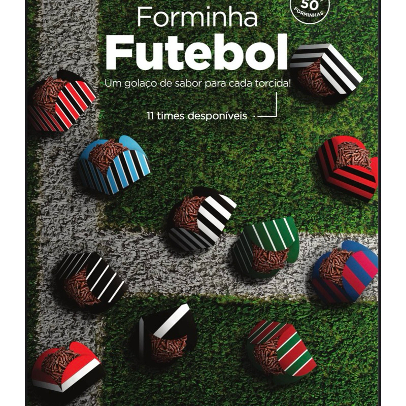 50~300 FORMINHA PARA DOCES FESTA FUTEBOL PLAC em Oferta na Shopee