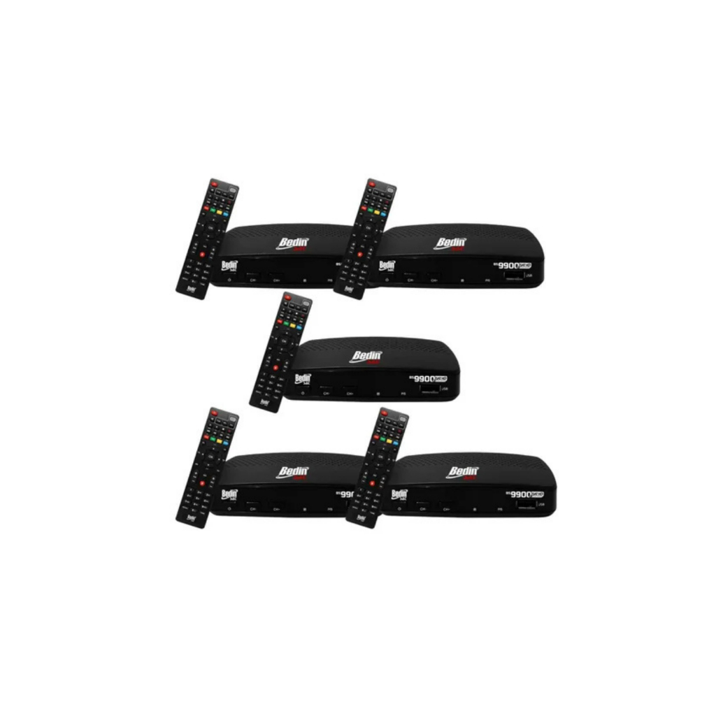 Kit 5 Receptores Fullhd Sathd Regionalizado Bs9900 Bedin Preto em Oferta na Shopee