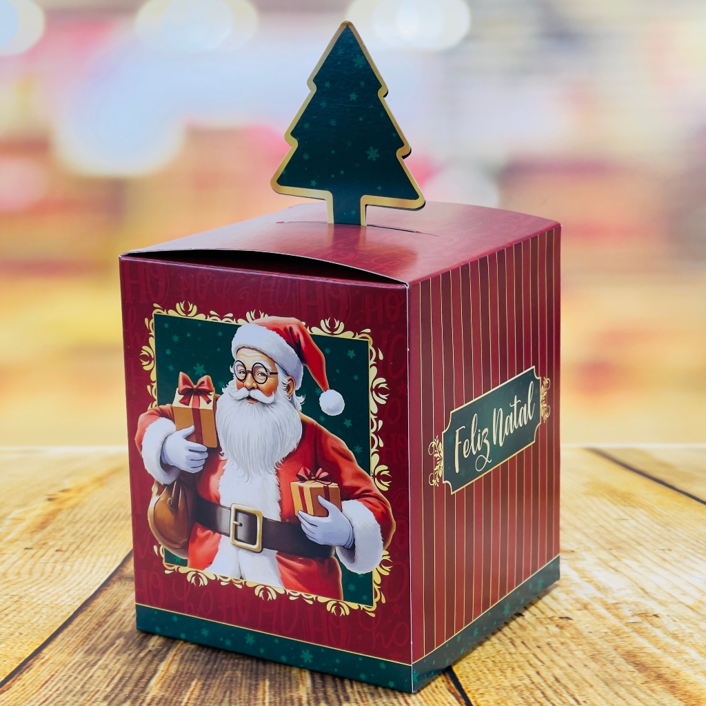 10 CAIXA NATAL 10X10X12 POP UP - NOEL 5725 (NATAL 2025 IDEIA) (CHOCO)