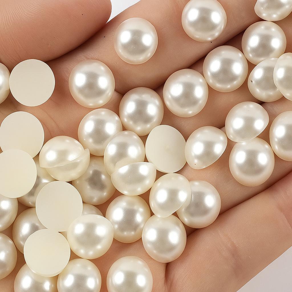 Meia Pérola Tamanho 8 mm  em ABS em Oferta na Shopee