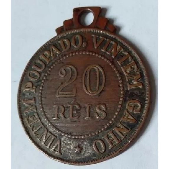 Vintém Poupado Vintem Ganho / Medalha Prudência Capitalização, menção à moeda de 20 Reis, décadas de 1930 - 1940