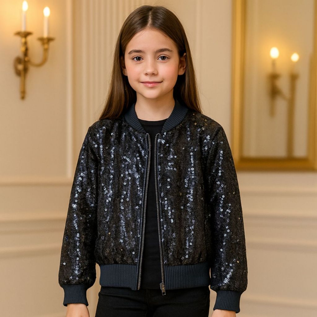 Casaco Bomber Paetê Infantil Jaqueta Menina Brilho Novidade em Oferta na Shopee