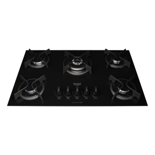 Imagem Cooktop 5 Bocas a Gás Dako Supreme Preto Bivolt