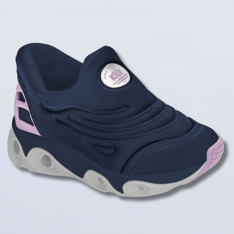 Tênis Infantil Menina Kidy Baby Energy Impulso Marinho Esportivo Conforto Leve Escolar Anatômico