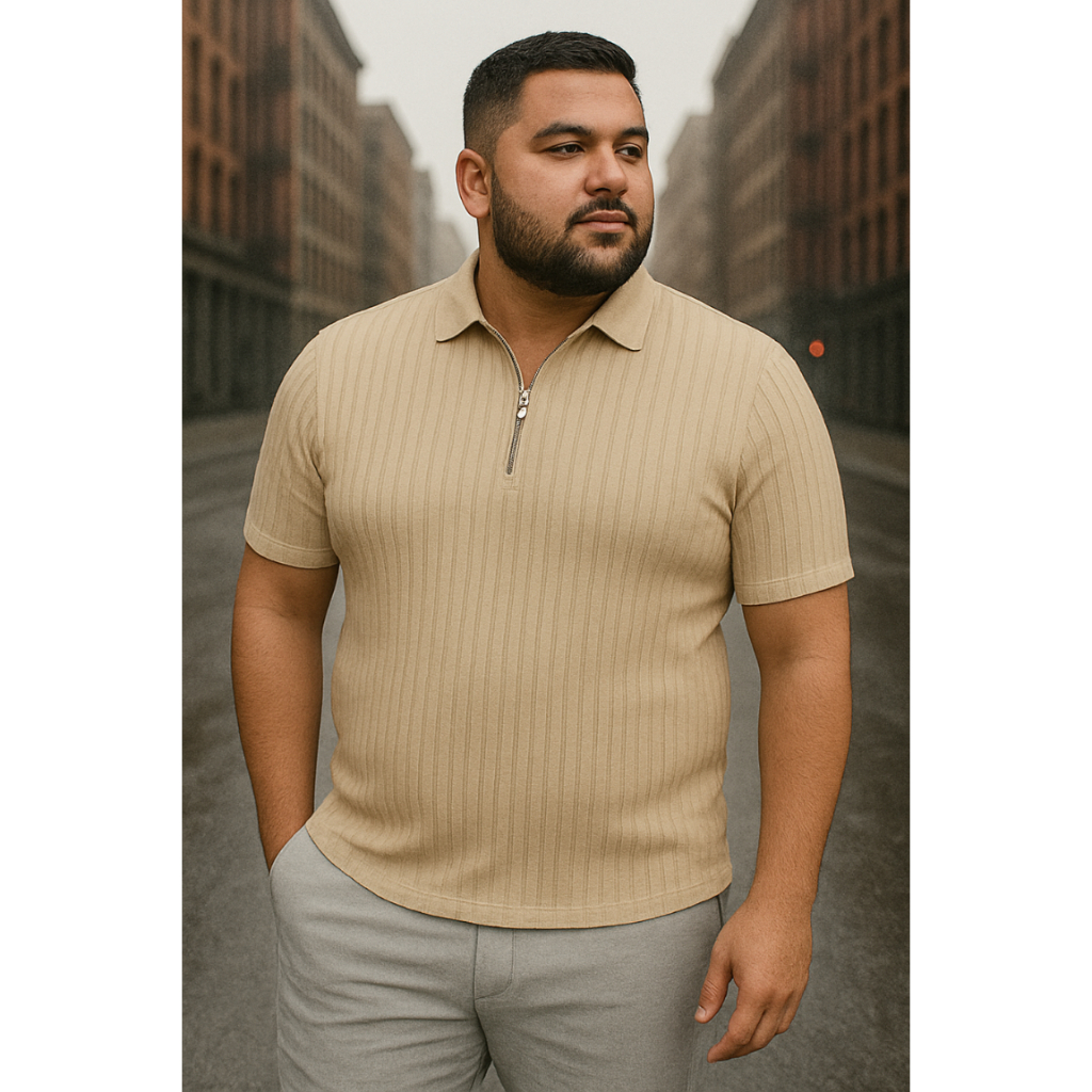 Camisa Polo Plus Size Extra Grande Manga Curta Com Zíper  G1 G2 G3