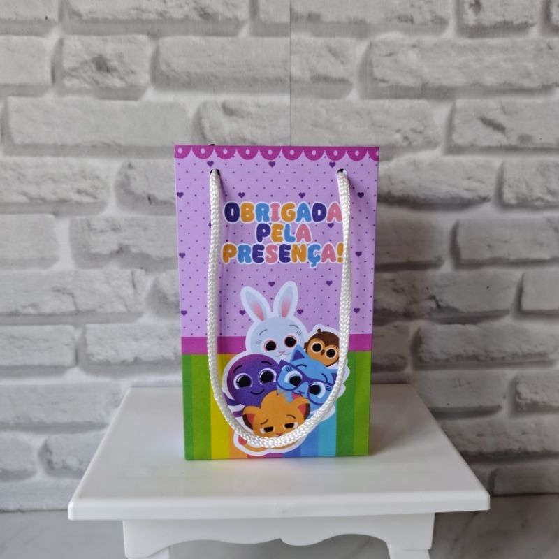 ENIO RAPIDO Kit 10~30 Sacolinhas Surpresa Personalizada BoloFofos Menina Lilás Lembrancinhas Mimo infantil Aniversário