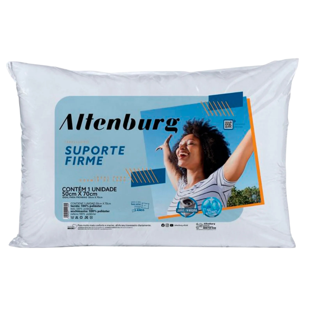 Travesseiro Altenburg Suporte Firme 50cm X 70cm - 100% Poliéster