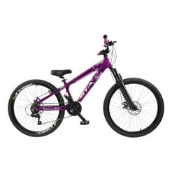Bicicleta Aro 26 GTA Rebel Freeride Downhill 21V Freio Disco Aros Vmaxx Pneu Flame Preto P/Grau