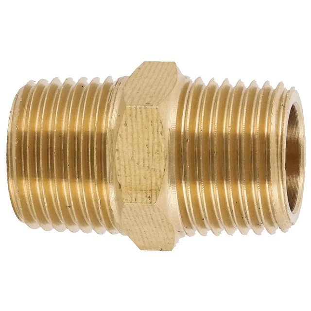 Niple Duplo Conexão Latão 1/2 Npt Instalação Gás Gn Glp