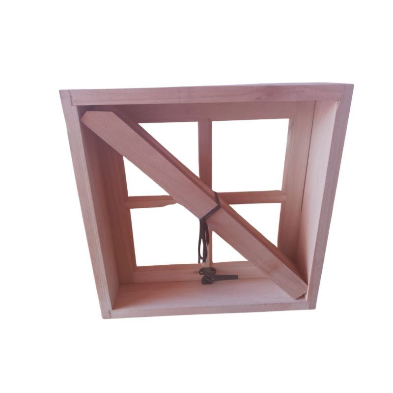Janela de Madeira para Banheiro 60x60 cx 14 cm