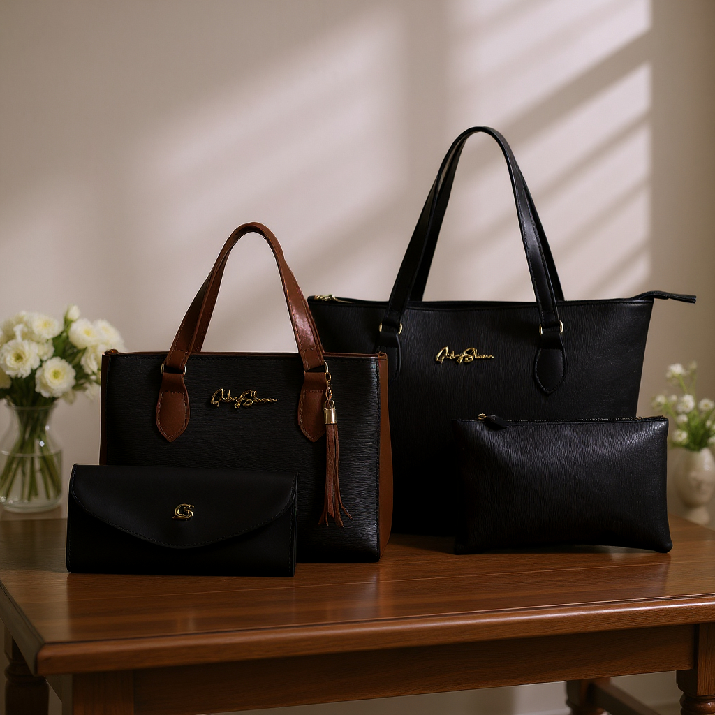 Kit 4 Bolsa Feminina Sacola Grande Alça De Ombro Em Couro Sintético Moderno Versátil Bolsa Faculdade em Oferta na Shopee