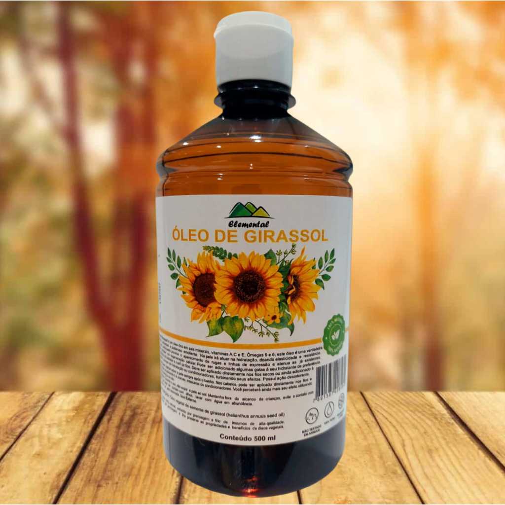 Óleo de Girassol 500ml prensado a frio uso capilar e corporal :) em Oferta na Shopee