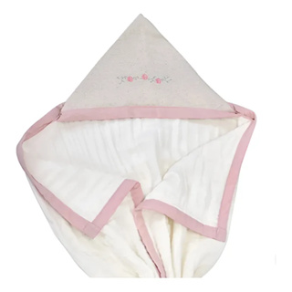 Toalha Soft Loupiot Nature Bordada 85x85cm Algodão Para Bebê Enxoval em Oferta na Shopee